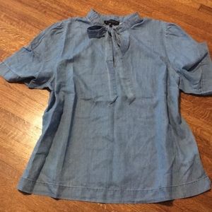 Eloquii Chambray Bow Top 20